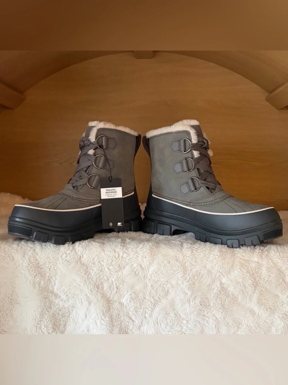 ✨$80✨NWT•SOREL Women's Tivoli V Waterproof Boot | Quarry, Grill 7.5